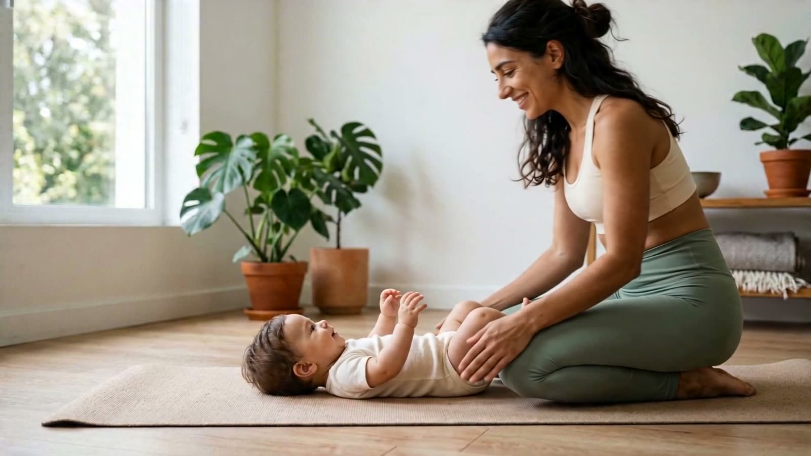 Pratica casalinga, madre e bambino